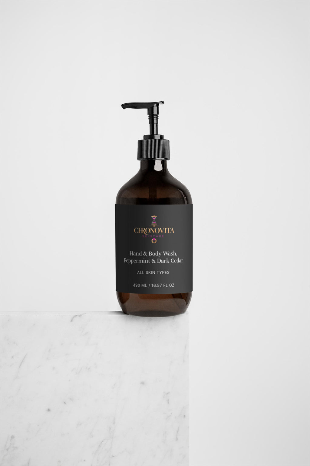 Hand & Body Wash, Peppermint & Dark Cedar
